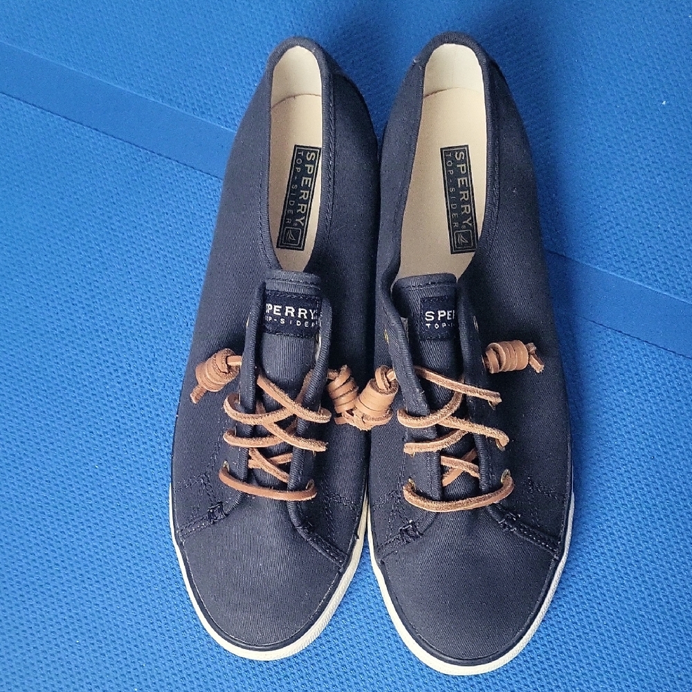 Sperry Top-Sider Pier View Navy Blue Canvas Slip-on Shoes